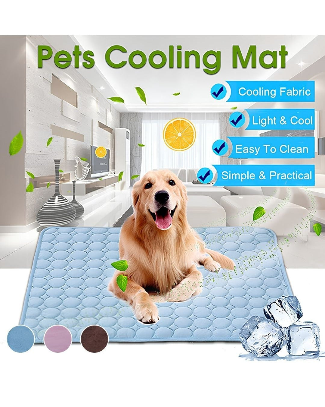 Cooling Mat For Dogs and Cats – Breathable Ice Silk