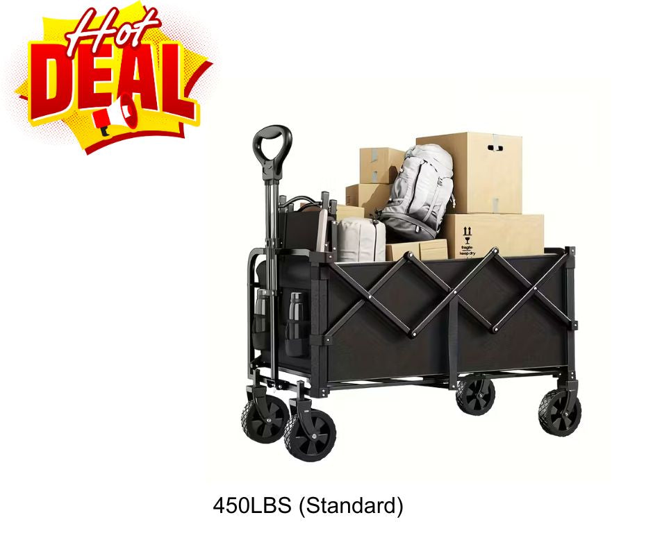 Versatile Heavy-Duty Collapsible Cart for Camping, Beach & Shopping