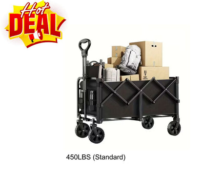 Versatile Heavy-Duty Collapsible Cart for Camping, Beach & Shopping