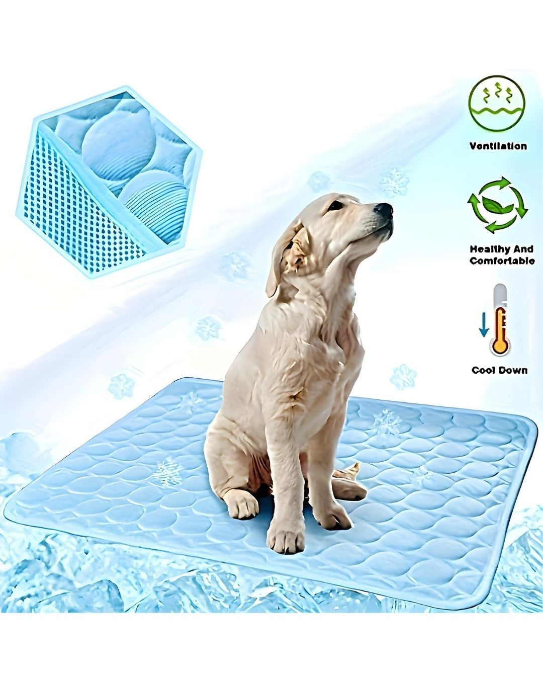 Cooling Mat For Dogs and Cats – Breathable Ice Silk