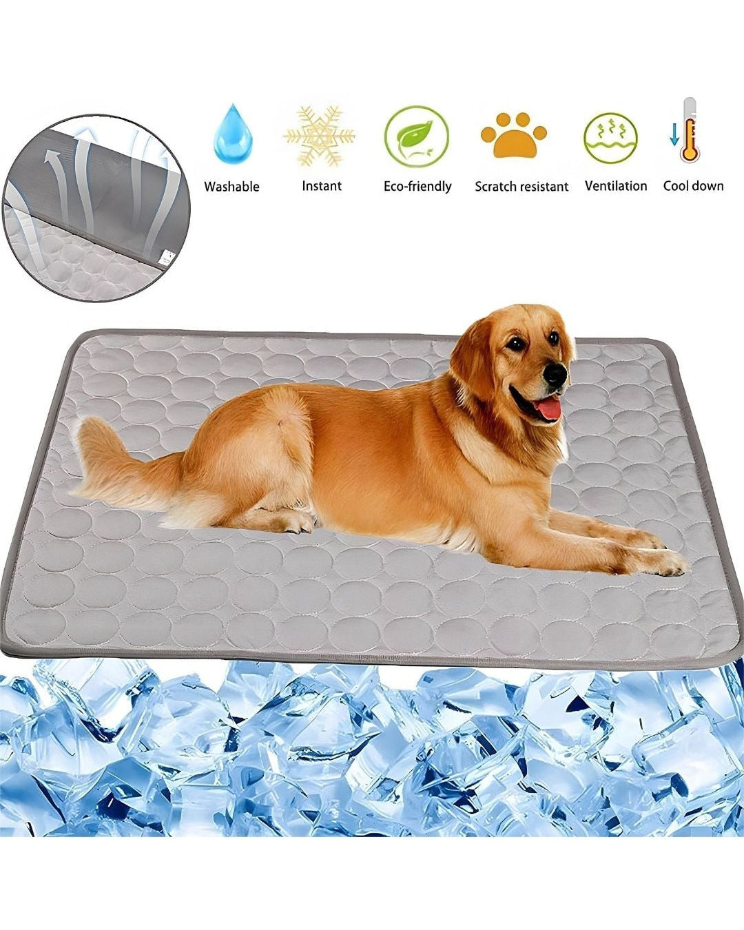 Cooling Mat For Dogs and Cats – Breathable Ice Silk