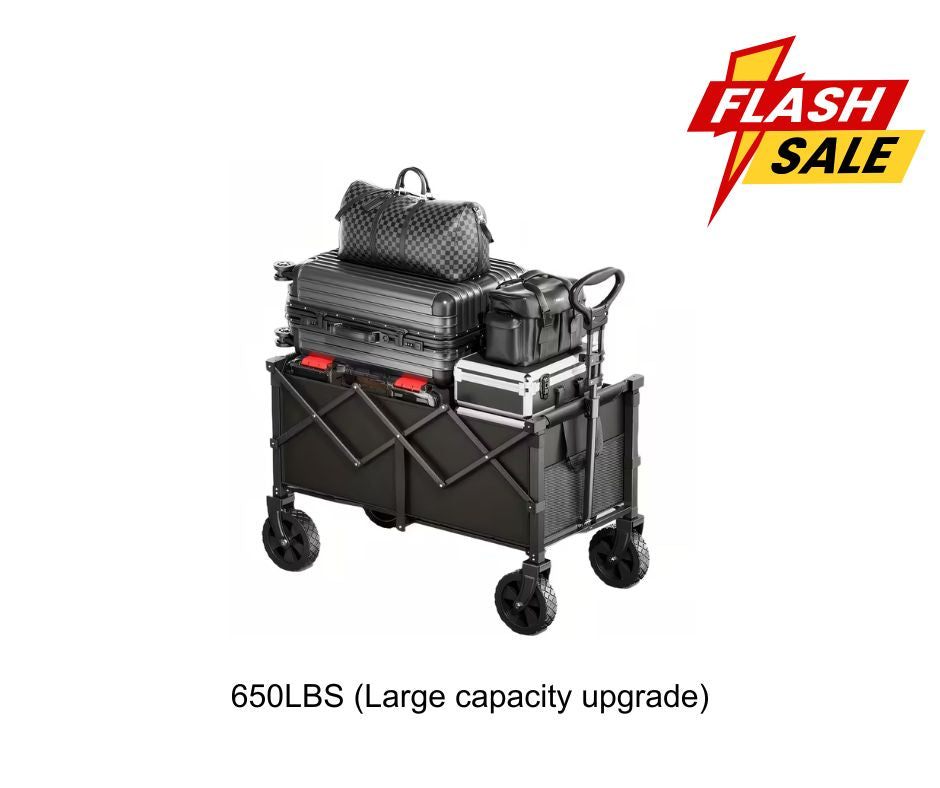 Versatile Heavy-Duty Collapsible Cart for Camping, Beach & Shopping