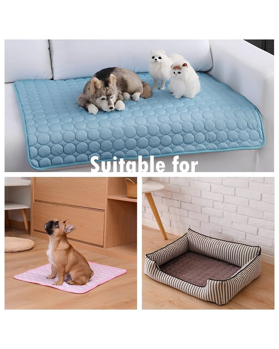 Cooling Mat For Dogs and Cats – Breathable Ice Silk