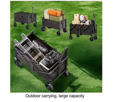 Versatile Heavy-Duty Collapsible Cart for Camping, Beach & Shopping