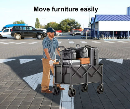 Versatile Heavy-Duty Collapsible Cart for Camping, Beach & Shopping