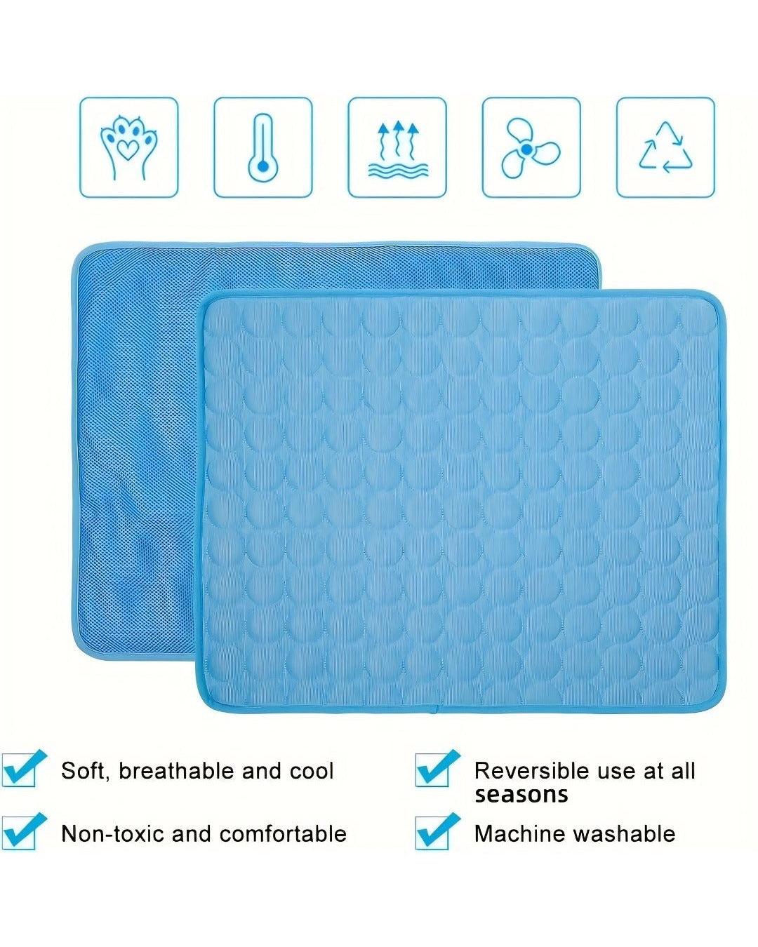 Cooling Mat For Dogs and Cats – Breathable Ice Silk