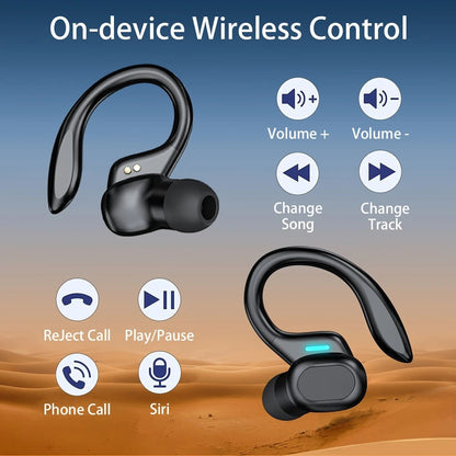 Original Wireless Earphones Ture Wireless Earbuds Ear Hook Sports HiFI Stereo Waterproof Headset With Mic TWS Headphone