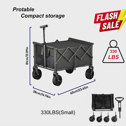 Versatile Heavy-Duty Collapsible Cart for Camping, Beach & Shopping